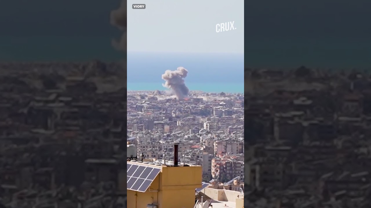 Moment Israel Bombs Beirut Building Into Rubble