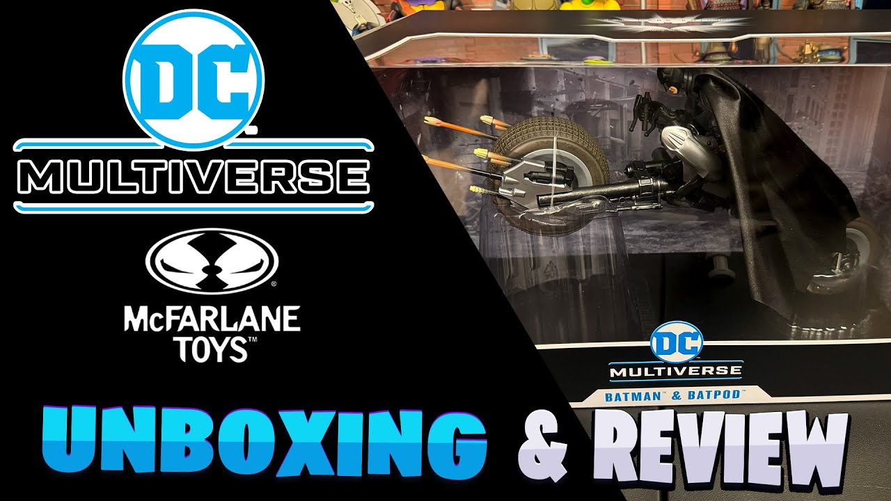 *NEW* DC Multiverse McFarlane - BATPOD & Batman Unboxing & Review