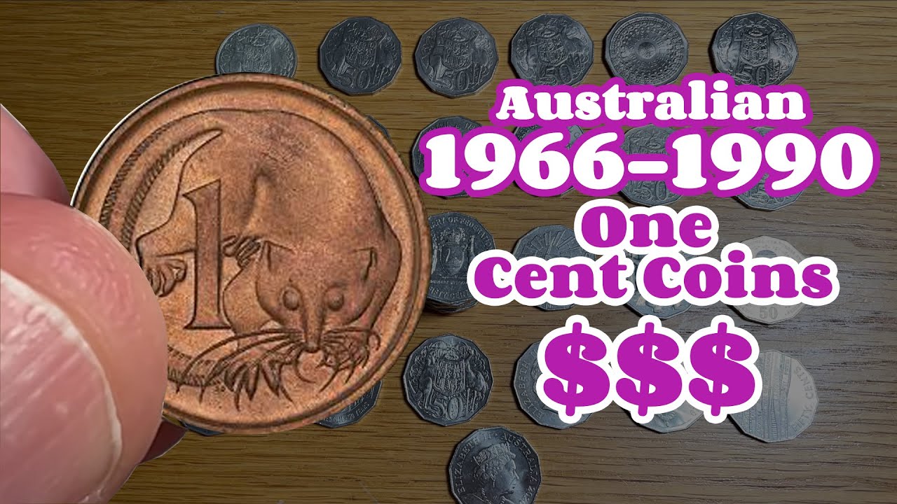 Эти монеты могут быть ценными 🇦🇺 Австралийские монеты в один цент 1966-1990 гг.