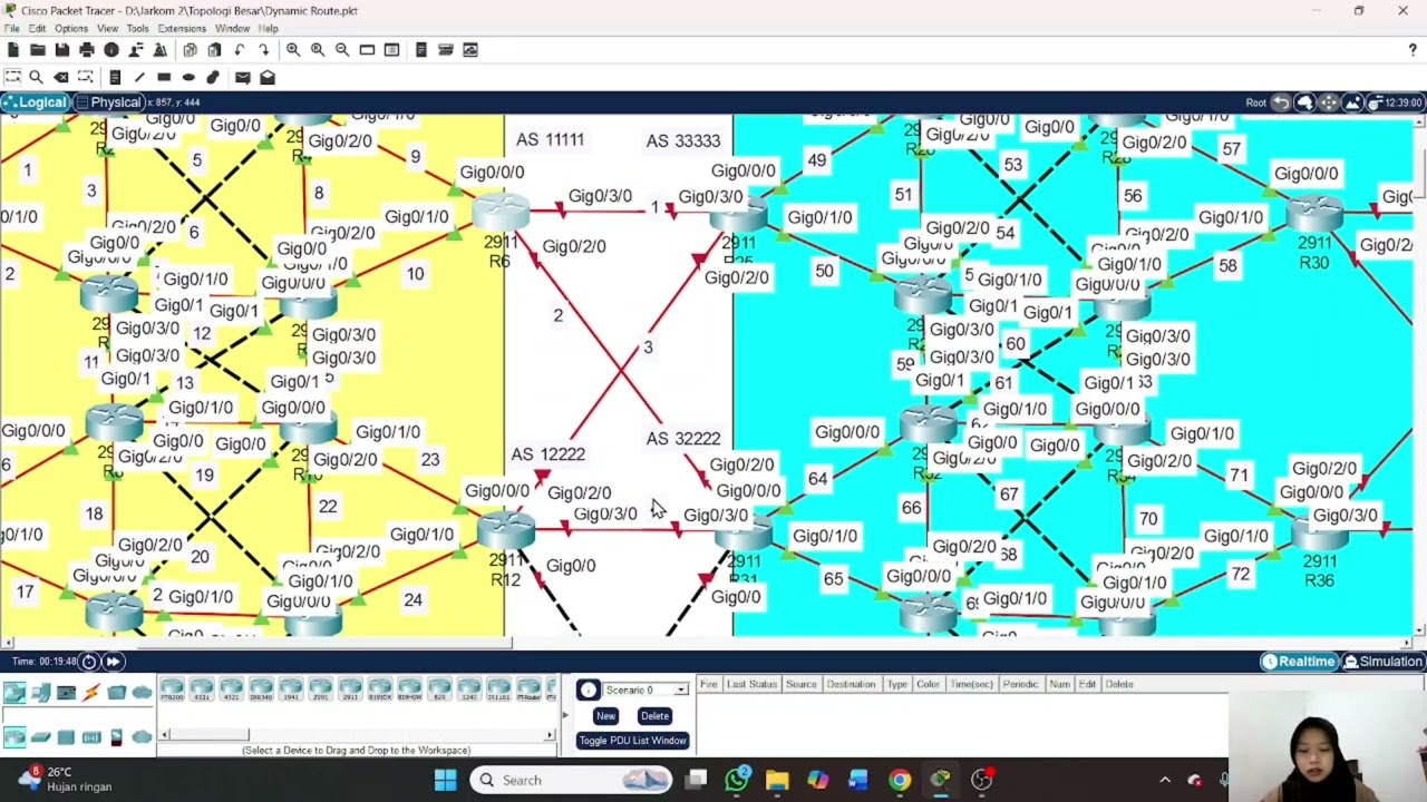 Dynamic Routing | Part 6 - Konfigurasi EBGP di Region 1 - 4