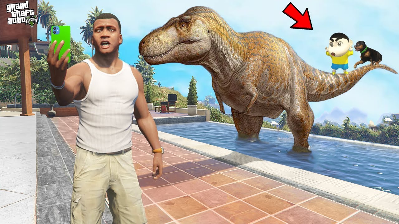 Franklins New Pet Is A Dinosaur in GTA 5 !