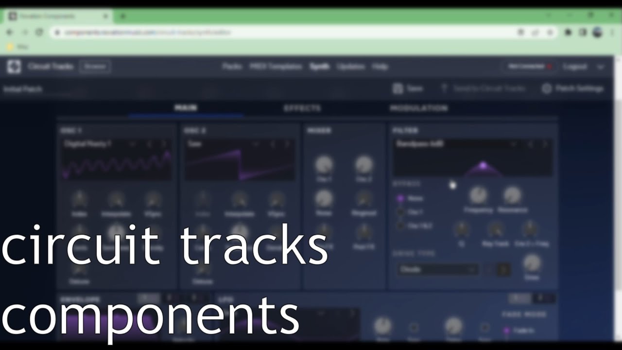 novation components walkthrough (for circuit tracks)