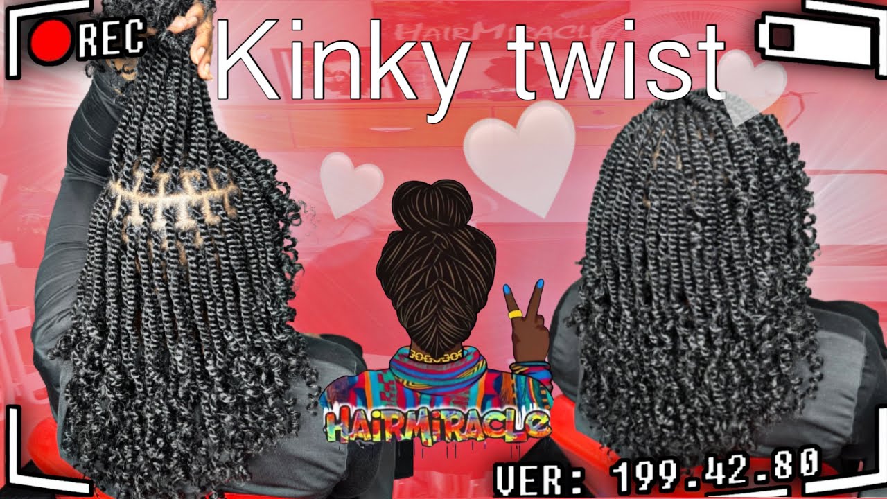 WATCH ME WORK: Kinky twist with curls. Starting off with a twist method/Invisible root method .