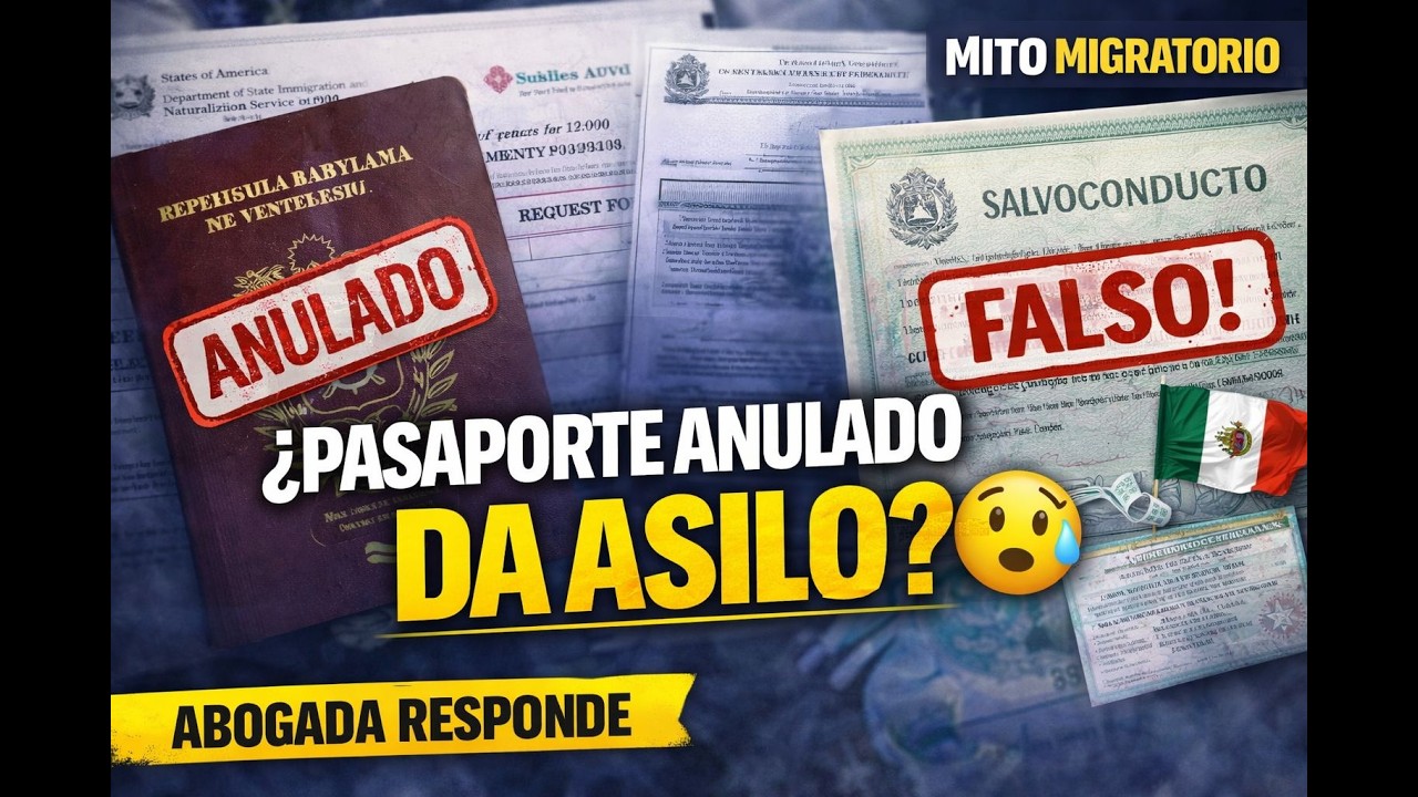 ¿Pasaporte anulado sirve para pedir asilo? Abogada desmiente mito y explica salvoconducto