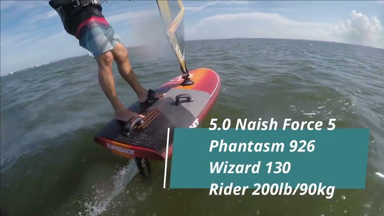 Light wind & small sail wind foiling the slingshot phantasm 926
