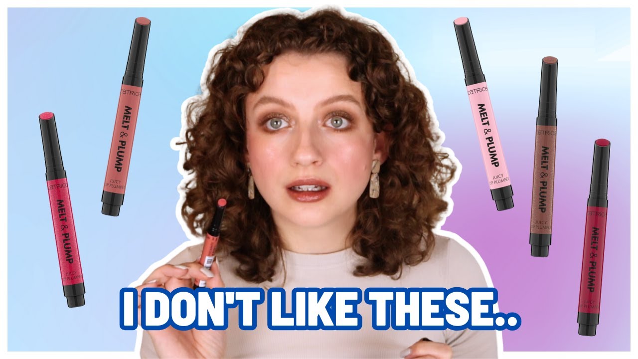 Свотчи всех оттенков помады CATRICE MELT & PLUMP / Я пожалела об их покупке..