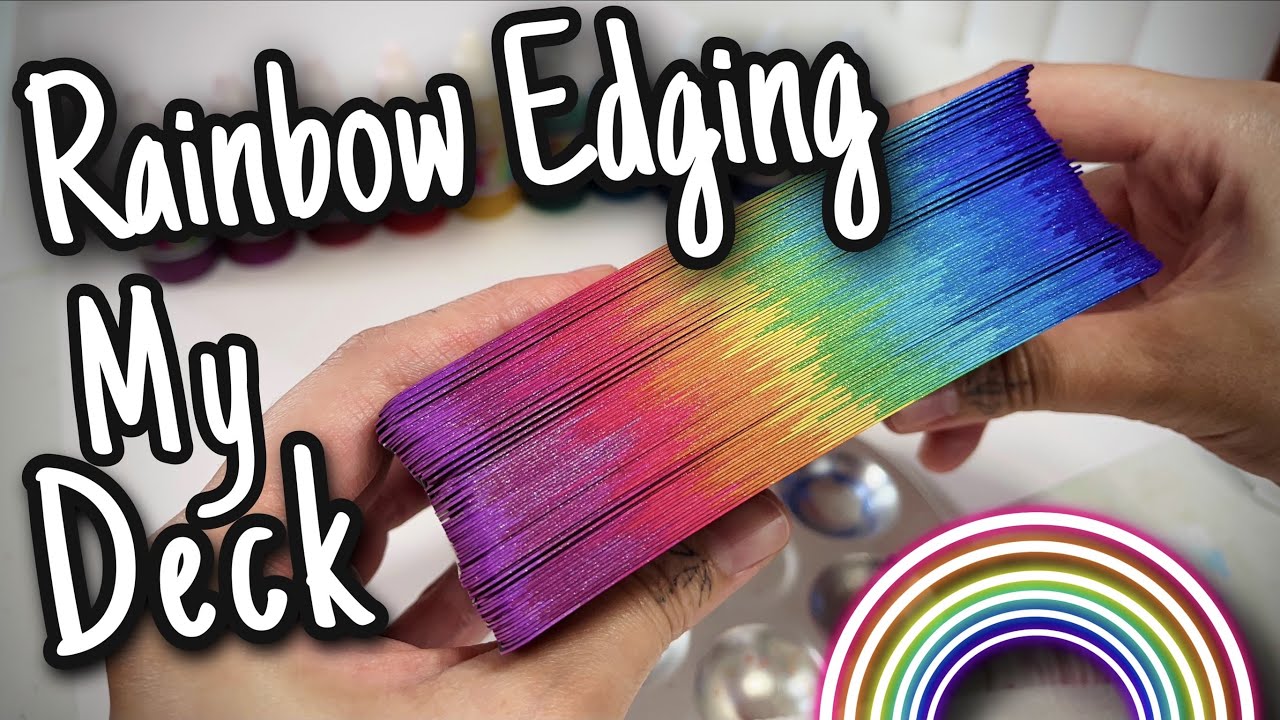 🌈Rainbow Edging The Eyeris Tarot🌈 | How to Rainbow Edge a Deck | Deck Modifications