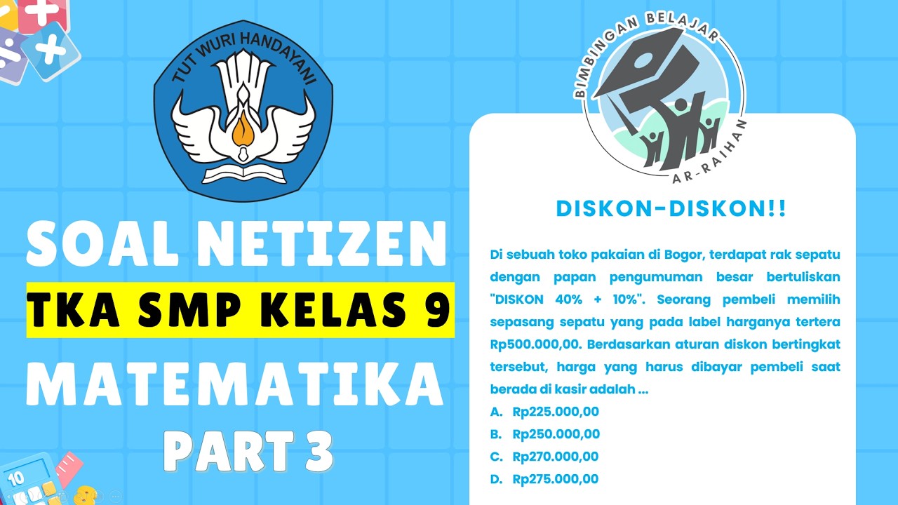 [PREDIKSI SOAL?] BAHAS BAHAS PREDIKSI SOAL ASLI TKA SMP MATEMATIKA 2026 | PART 1-6 SOAL REQUEST TKA