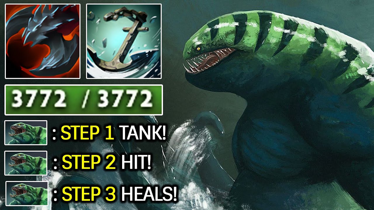 Cancer Tidehunter Carry SATANIC + ONE SMASH = FULL HP! Dota 2