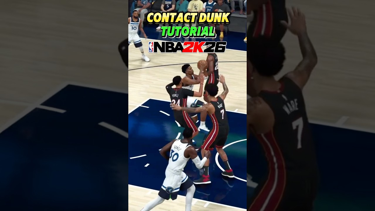 NBA 2K26 FINISHING TIPS: HOW TO CONTACT DUNK ON NBA 2K26! #nba2k #2k26 #nba2k26