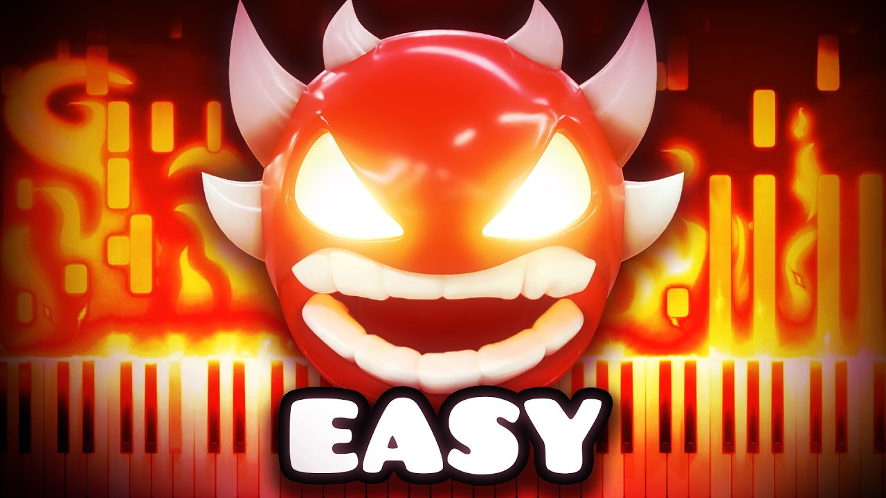 FLAMEWALL - Geometry Dash | EASY Piano Tutorial