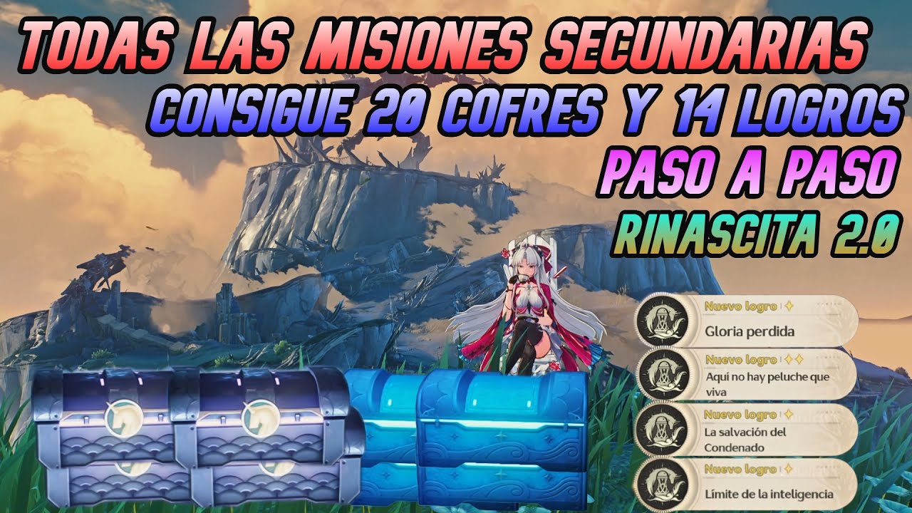 TODAS LAS MISIONES SECUNDARIAS | 20 Cofres Y 14 Logros | 2.0 Rinascita | Wuthering Waves Español