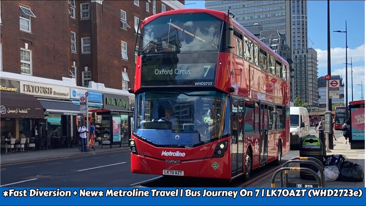 *FAST DIVERSION + NEW* | Bus Journey On 7 | Metroline Travel Wright Streetdeck (LK70AZT - WHD2723e)