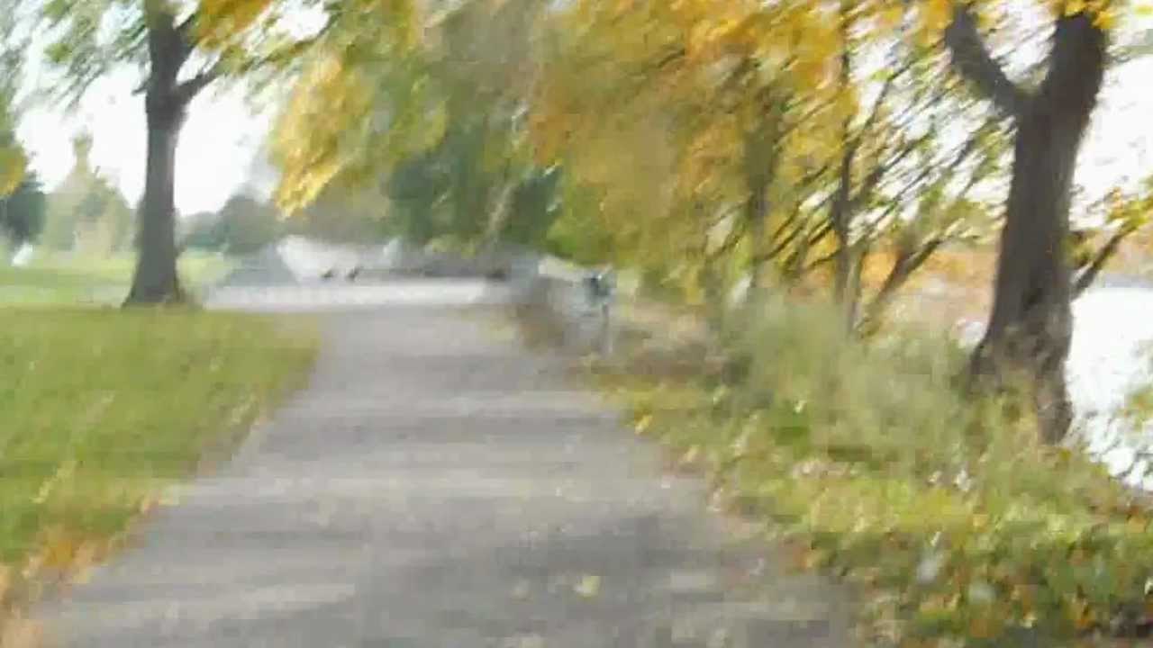 Bremen Bike Ride along River Weser in Autum - Sielwall Ferry to Weser Stadium