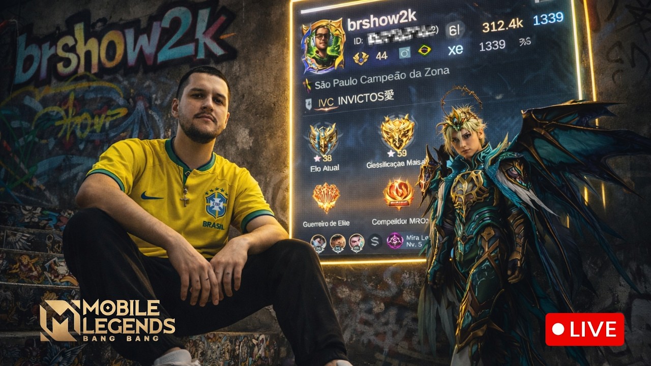 UM GRANDE DIA PARA PERDER MUITAS ESTRELAS - MOBILE LEGENDS AO VIVO | JOGANDO SOLO E COM O CHAT. !PIX