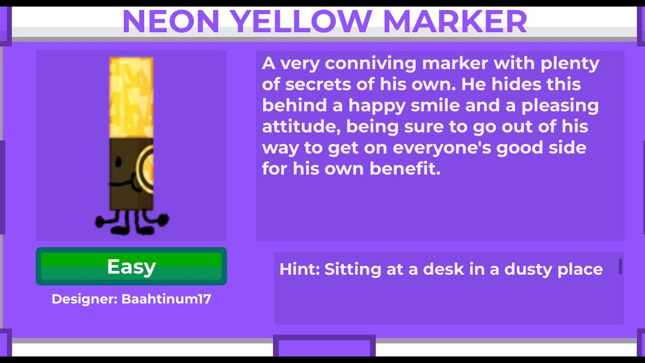 How to get Neon Yellow Marker (SCENTED REVERIE [CHECK DESC]) - Find The Markers