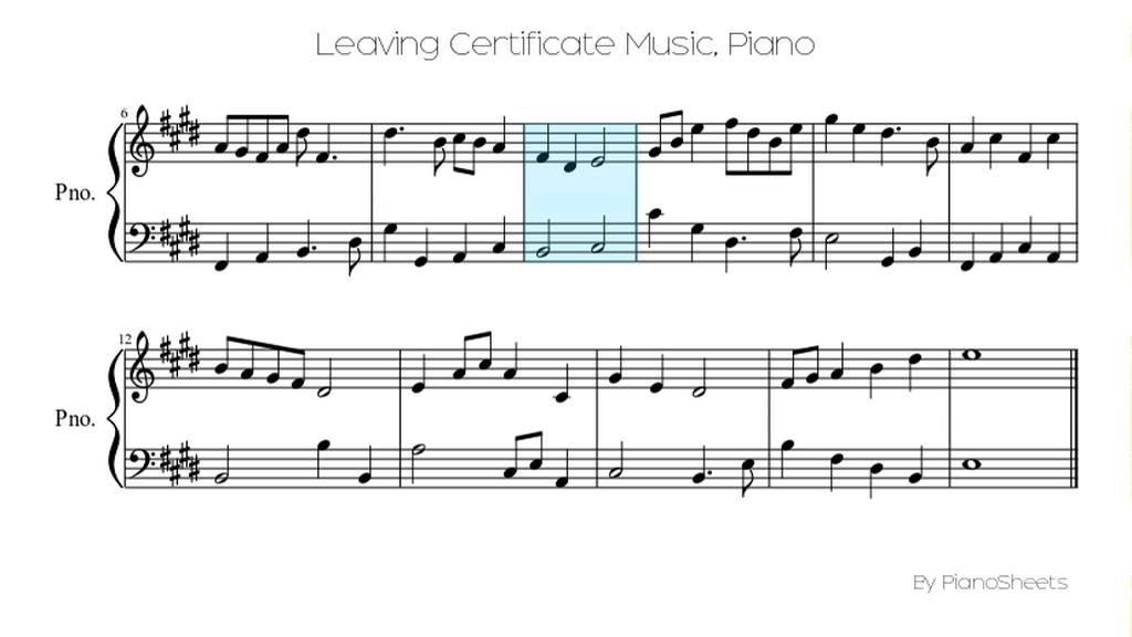 Leaving Certificate Music [Piano Solo]