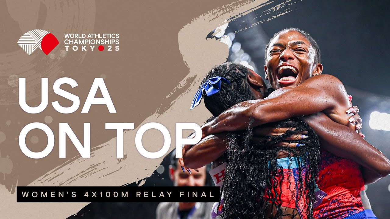 Richardson anchors USA to third 4x100m title in a row | World Athletics Championships Tokyo 25