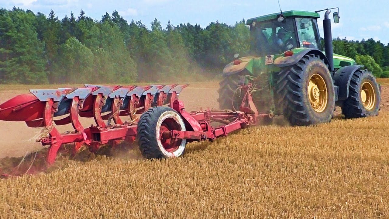 Предпосевная Вспашка, John Deere 8420