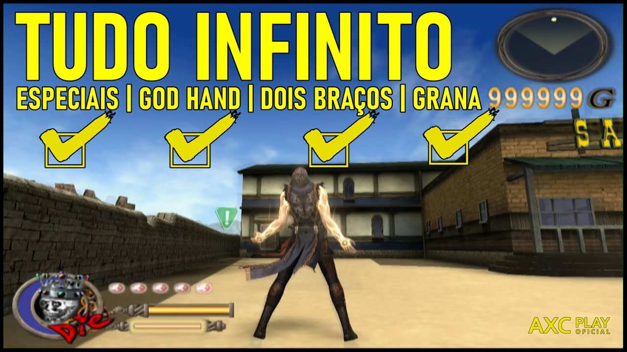 God Hand | Modo Infinito | Cheat Códigos (TUTORIAL COMENTADO) 100% APELAÇÃO