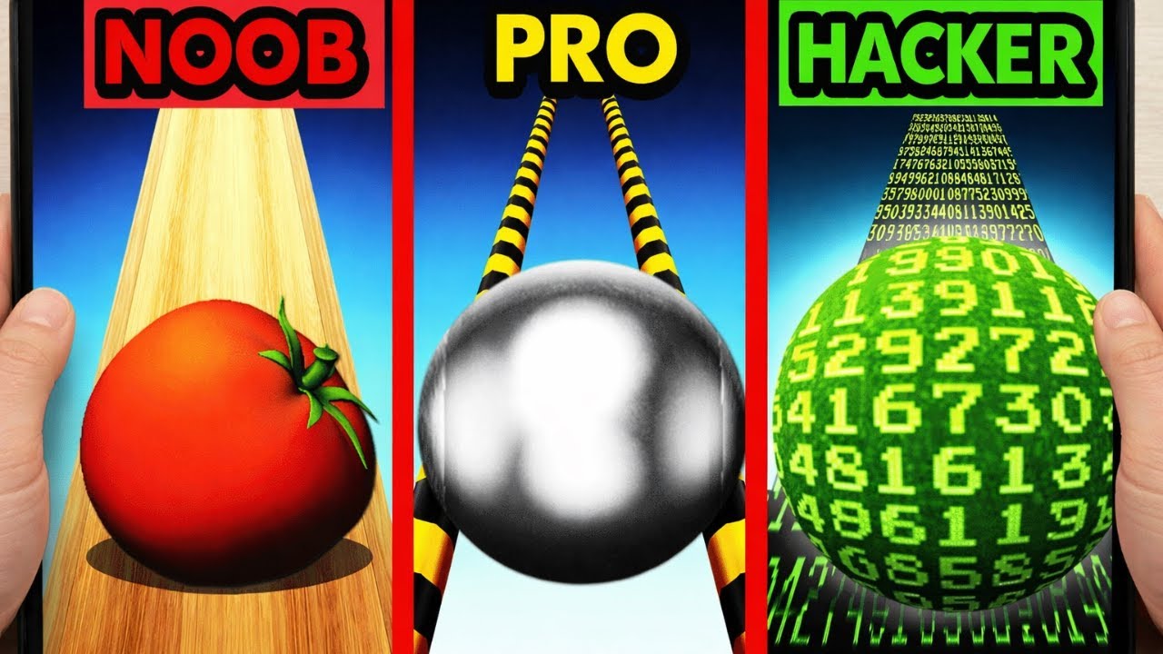 GOING BALLS: NOOB VS PRO VS HACKER 💎 | MAX SPEED UNLOCK & INSANE IMPOSSIBLE LEVEL COMPLETED! 🔥 🚀 👑