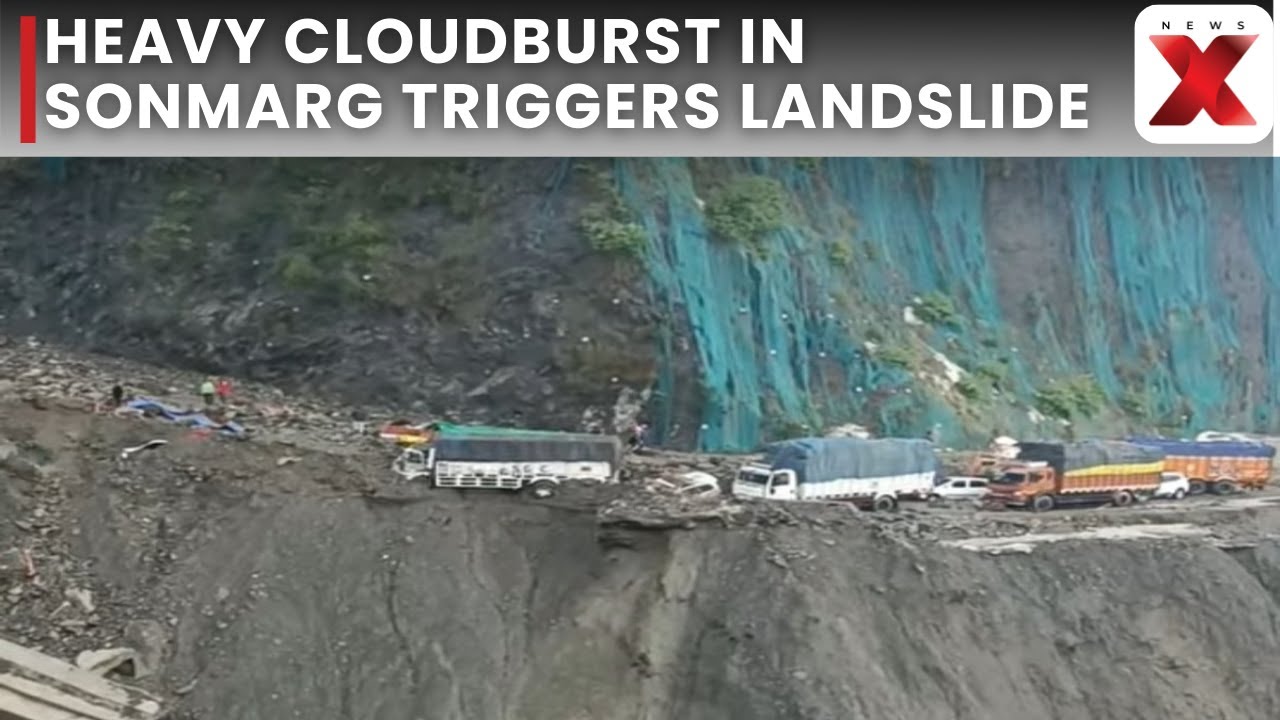 Massive Cloudburst in Sonmarg Blocks Srinagar Highway | Jammu & Kashmir Landslide Update