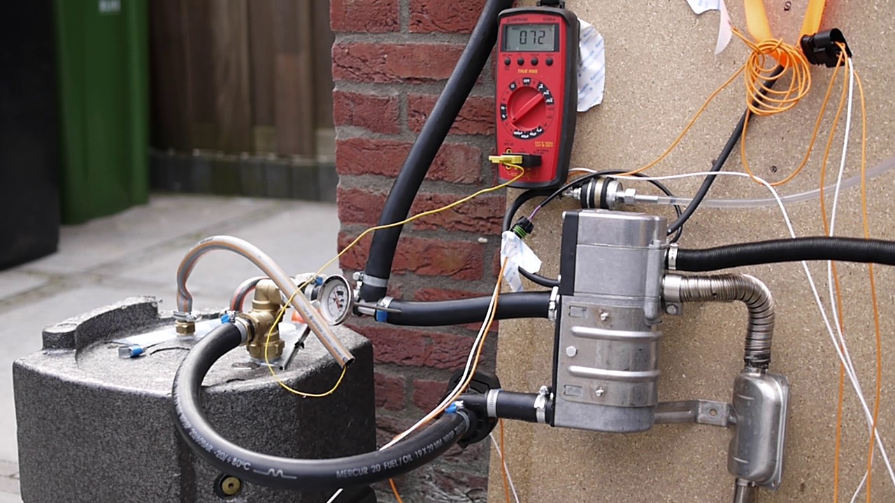 Cold start Eberspacher Hydronic D5WZ with 13L boiler for hot drinking water