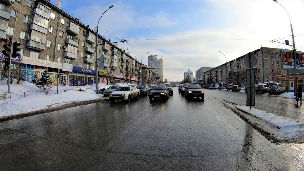 Новосибирск - Весенняя прогулка по центру Новосибирска  4К