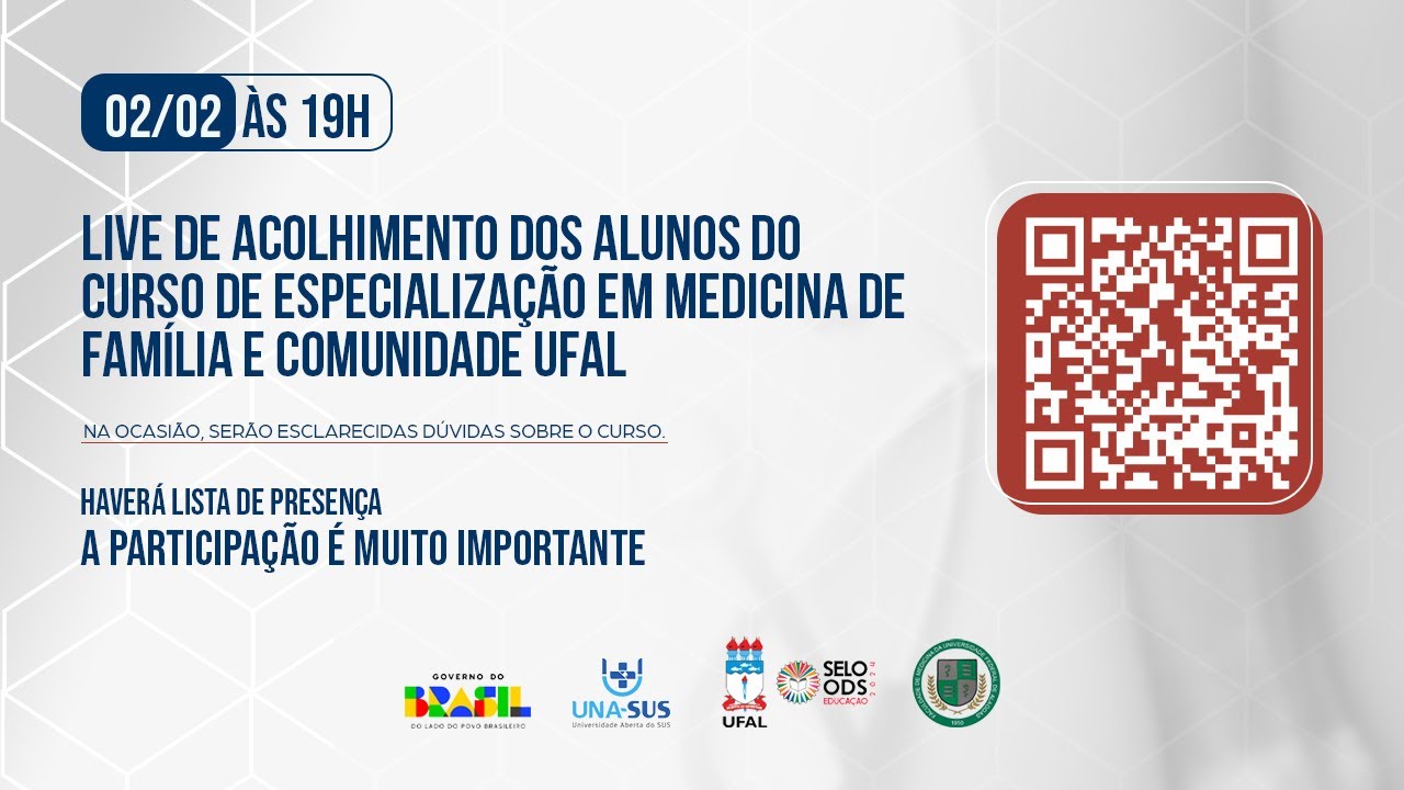 Live acolhimento CEMFC/UFAL - ENTRADA 3