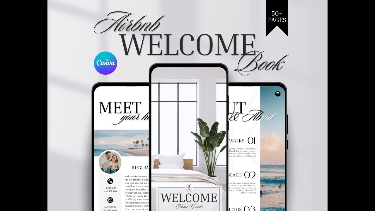 Airbnb Digital Welcome Book - Canva Tutorial