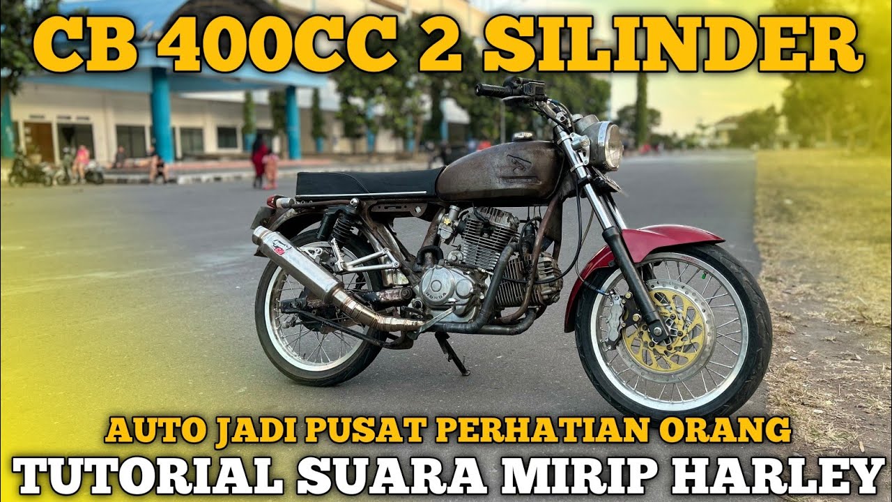 NYALAIN CB 2 SILINDER DI DEPAN BANYAK ORANG!! KAPASITAS 400CC YANG SUARANYA MIRIP HARLEY