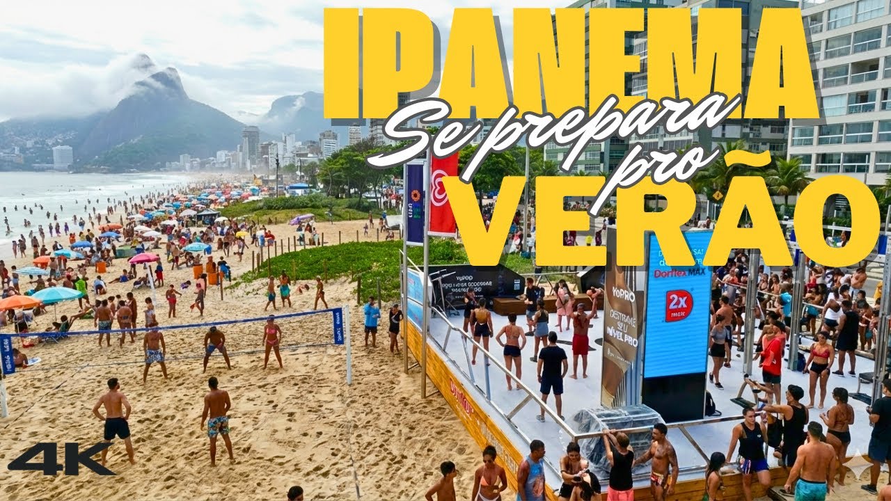🇧🇷 Ipanema Beach Boardwalk - Post-Rain & Pre-Summer Vibes [4K]