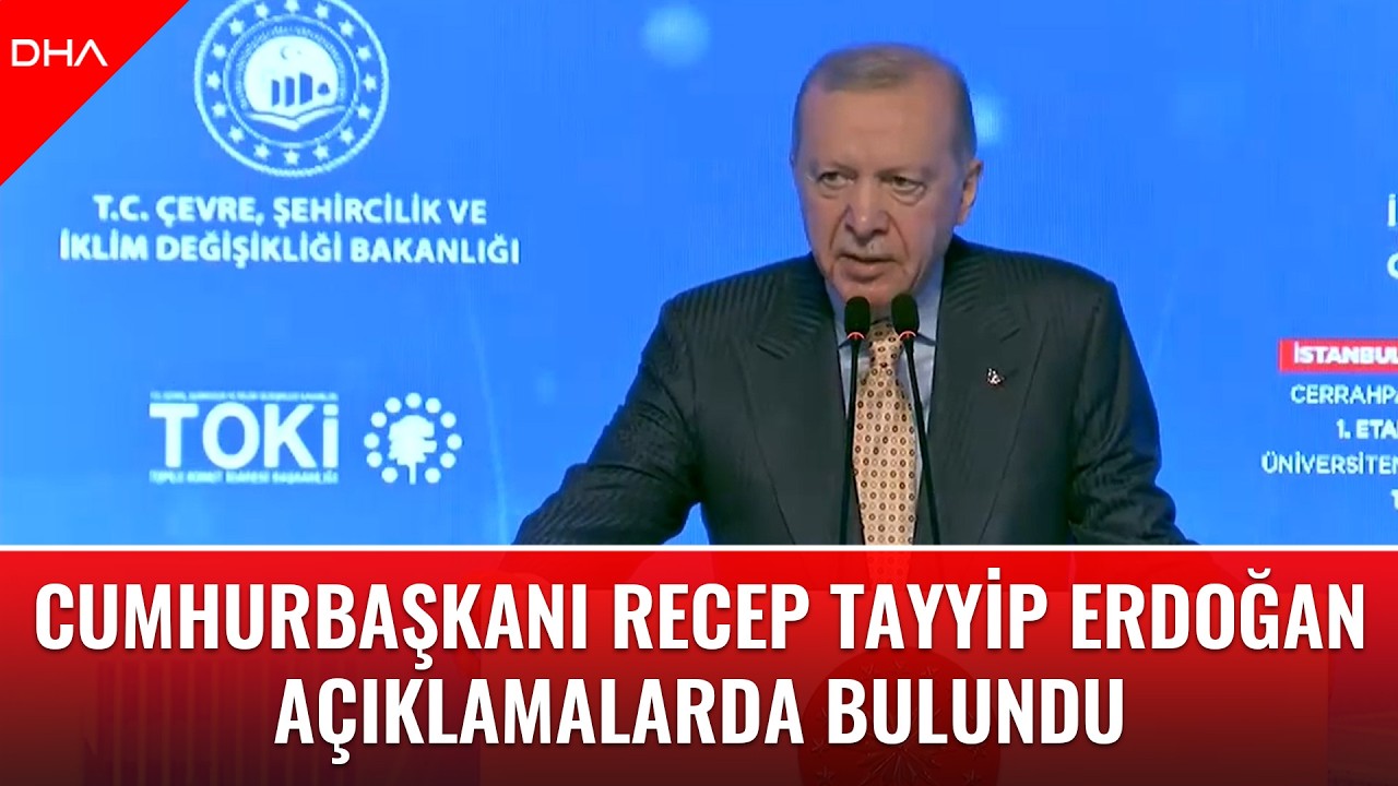 Cumhurbaşkanı Erdoğan, Cerrahpaşa Tıp Fkl. Hast. Temel Atma Töreni ve Açılış Töreni'nde konuşuyor