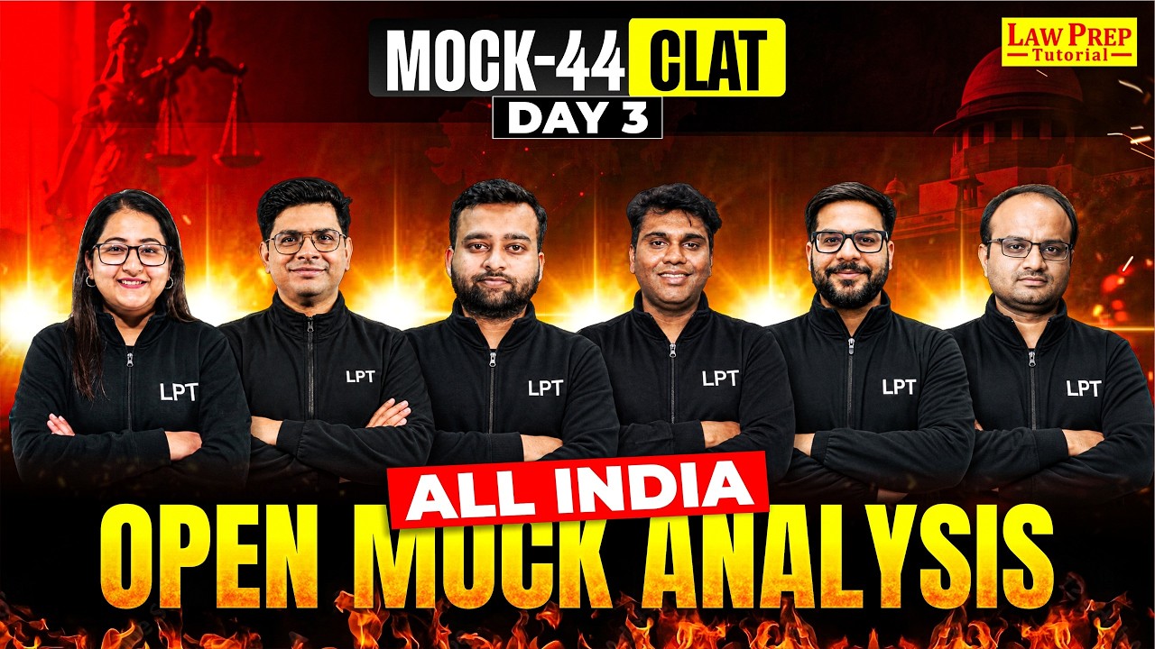 CLAT 2027 3 Days 3 Mocks: Day 3 | Complete Paper Analysis | By Law Prep Tutorial