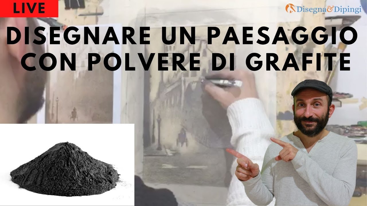 Come disegnare un paesaggio con la grafite in polvere
