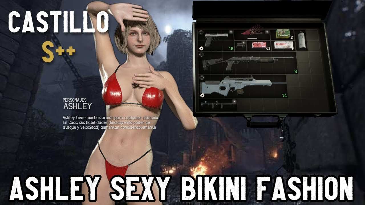 ASHLEY GRAHAM Sexy Bikini Fashion The Castle S++ Rank (Mercenarios) Resident Evil 4 Remake 150 combo