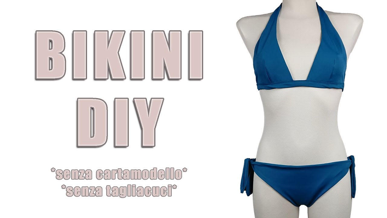 Come fare un COSTUME DA BAGNO SENZA CARTAMODELLO e senza tagliacuci | Bikini DIY | Sara Armellin