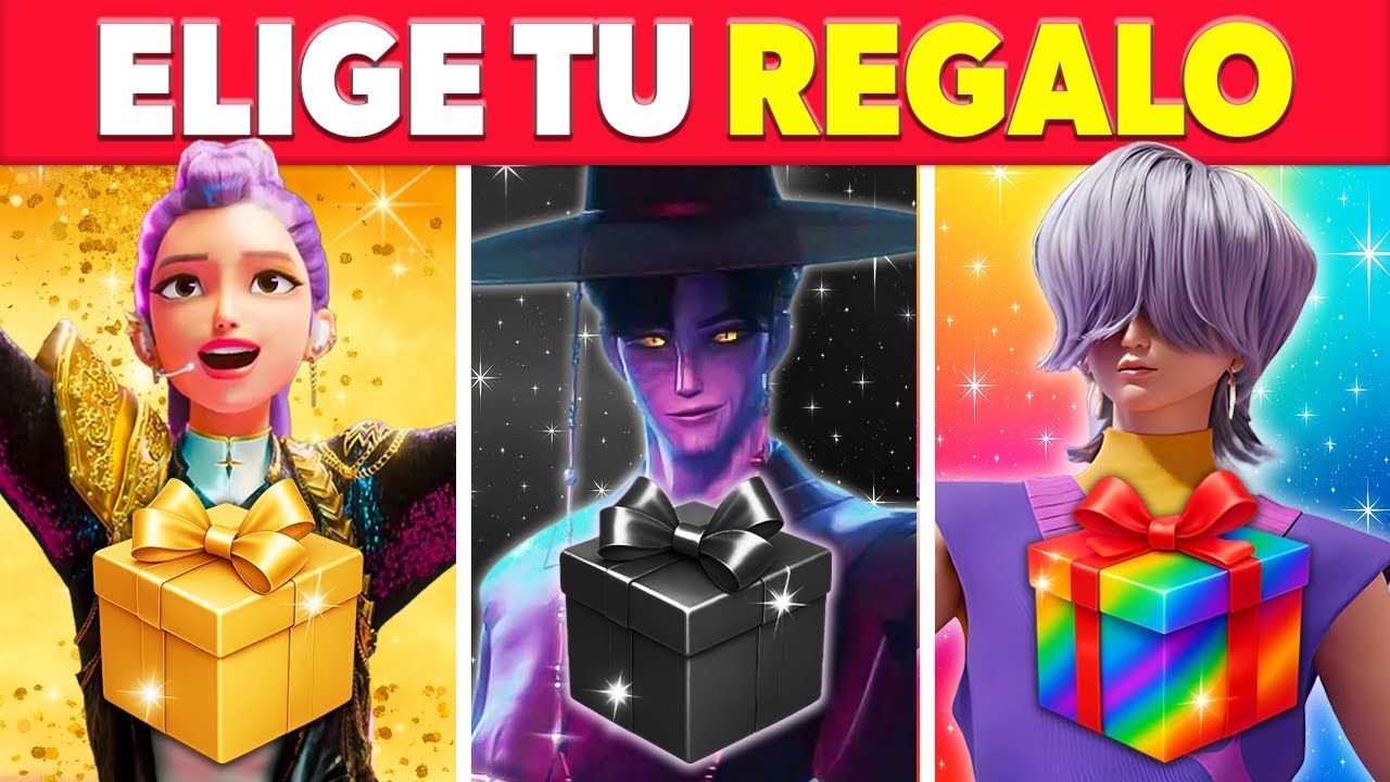 ¡Elige tu Regalo! 🎁 Edición LAS GUERRERAS K-POP ✨ Dorado ⚫ Negro 🌈 Arcoíris