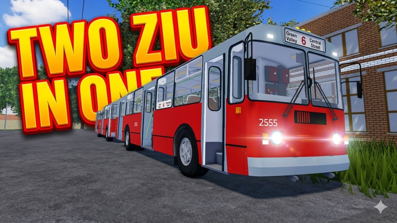 I Drive an Articulated Ziu-9. It's HUGE | Roblox | OSVed's Trolleybuses place | #17