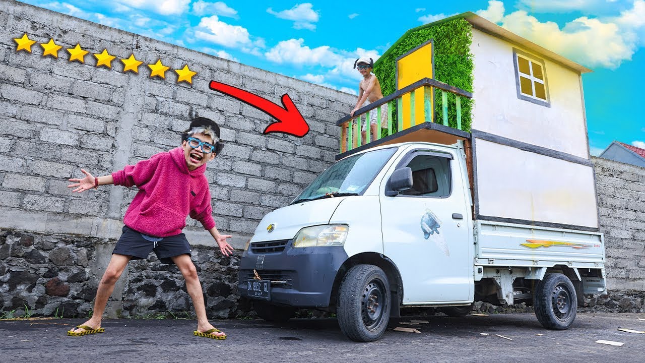 GILA! KITA BIKIN RUMAH 2 LANTAI DI ATAS MOBIL PICK UP | MEWAH BINTANG 7 | PINDAH RUMAH!!!