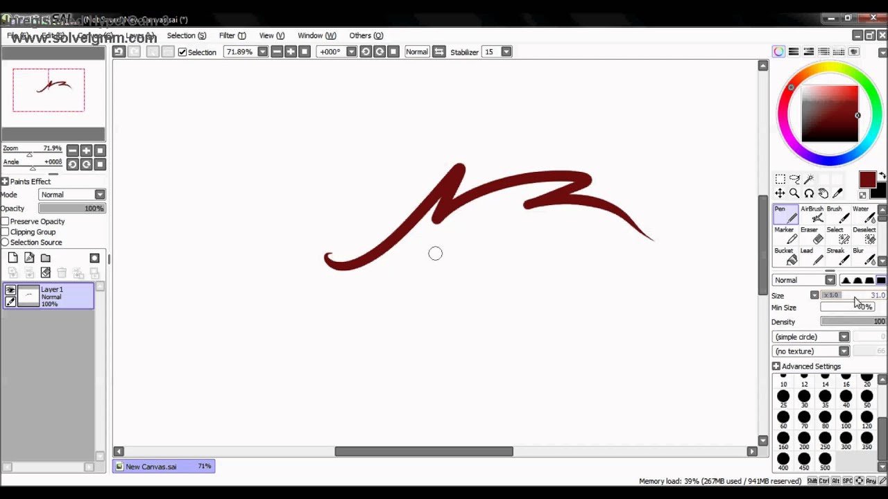 Paint Tool SAI for beginners - Basics tutorial [VOICE]