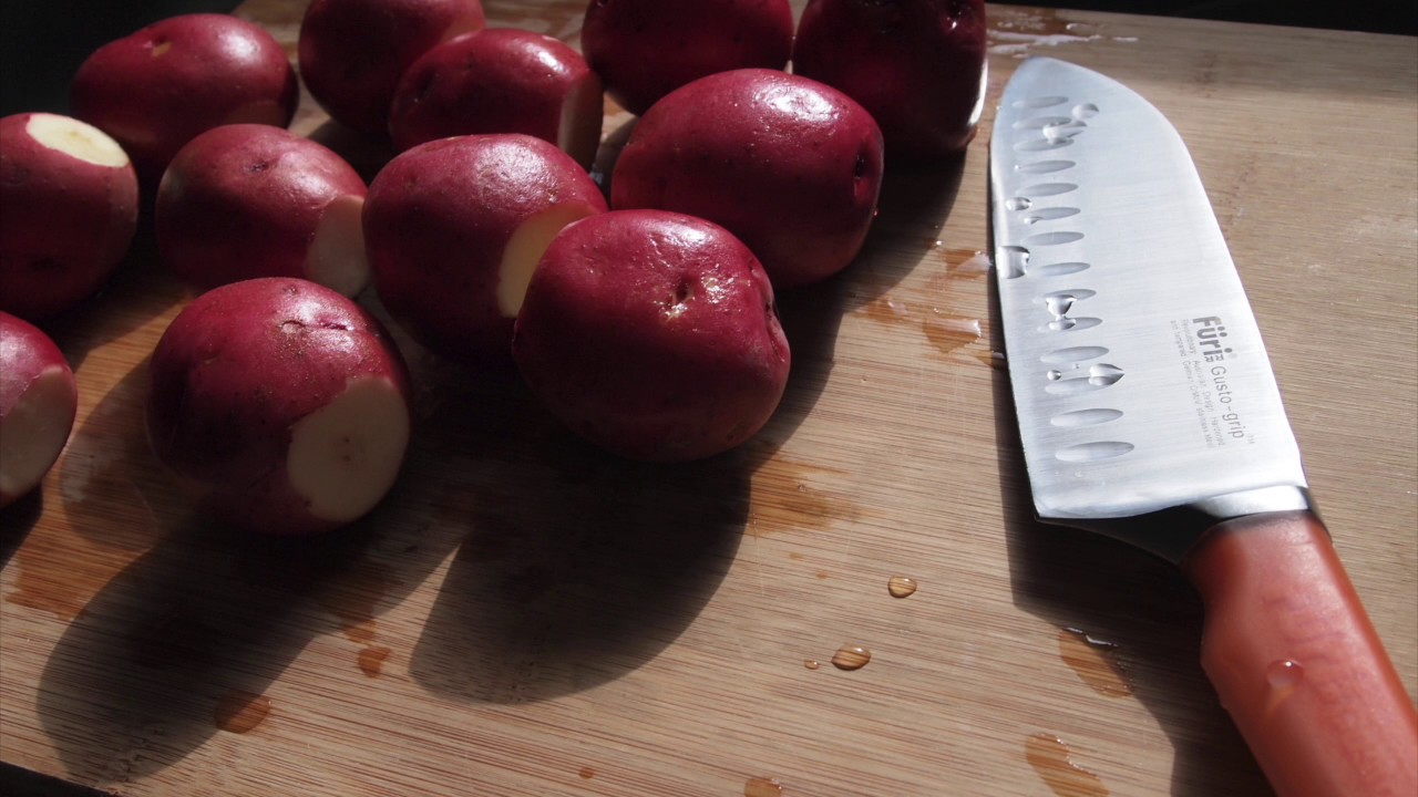 ASMR: Slicing Potatoes, Contact Microphone