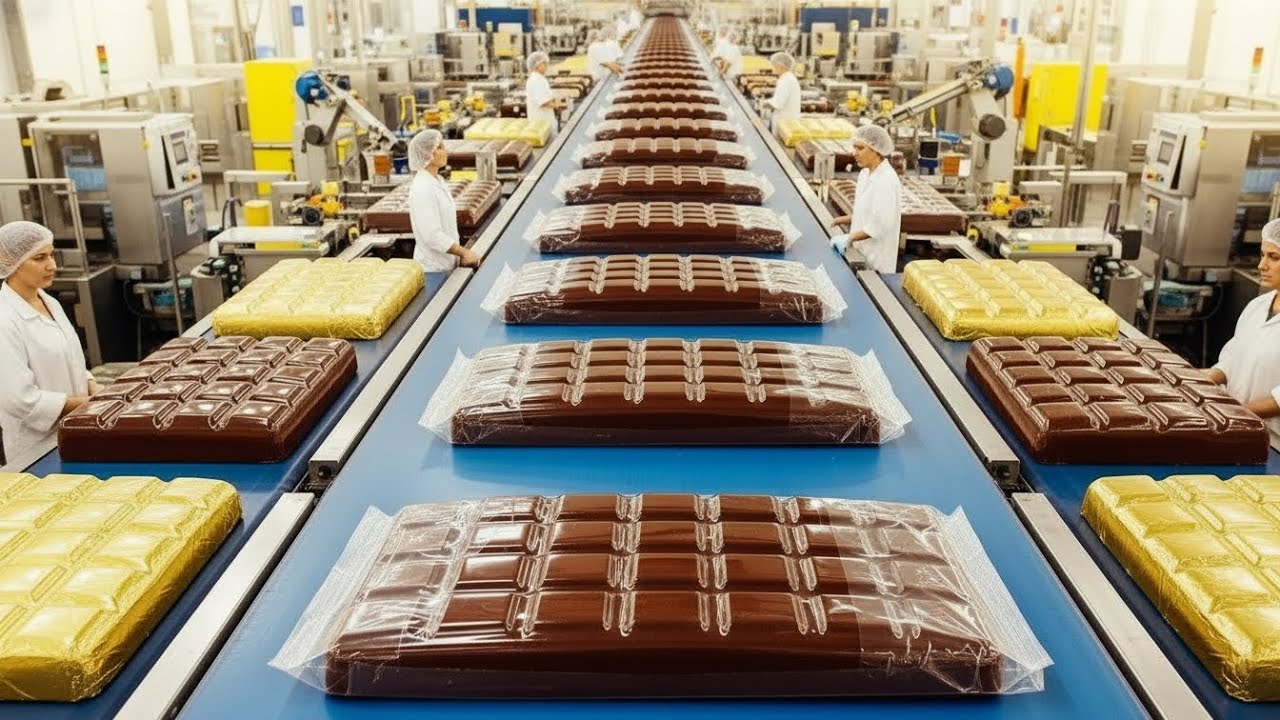 How Chocolate Is Made in Factories | Industrial Chocolate Production Process