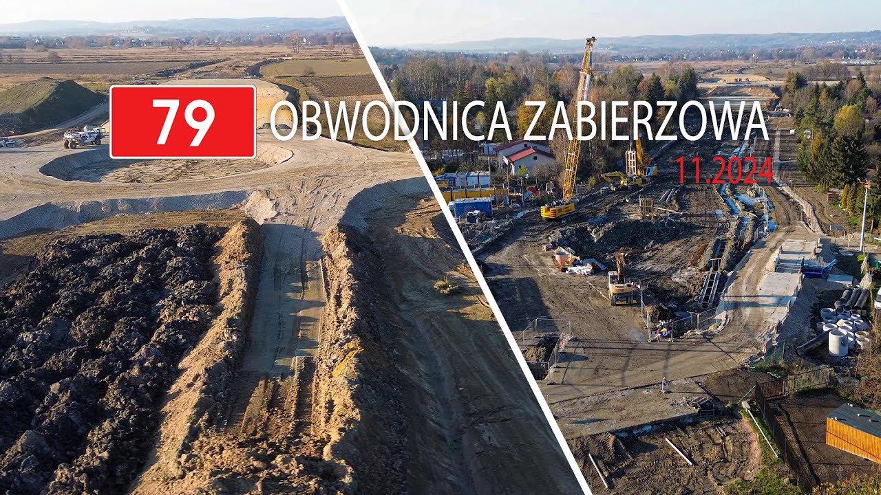 DK79 - Obwodnica Zabierzowa | Tunel T-1/ Rondo 1 Listopad 2024 DRON