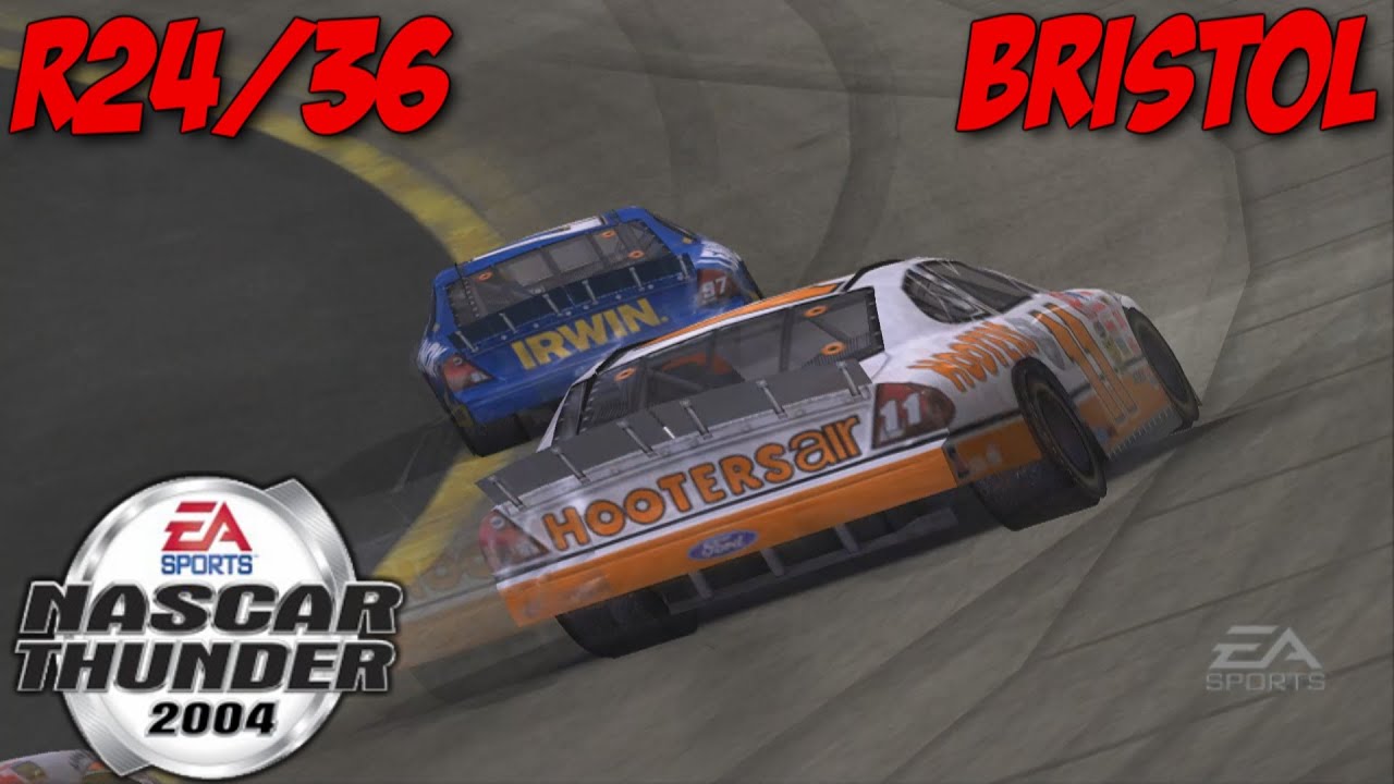 (The Solution To Fixing The Caution Glitch?) NASCAR Thunder 2004 Season Mode R24/36 Bristol