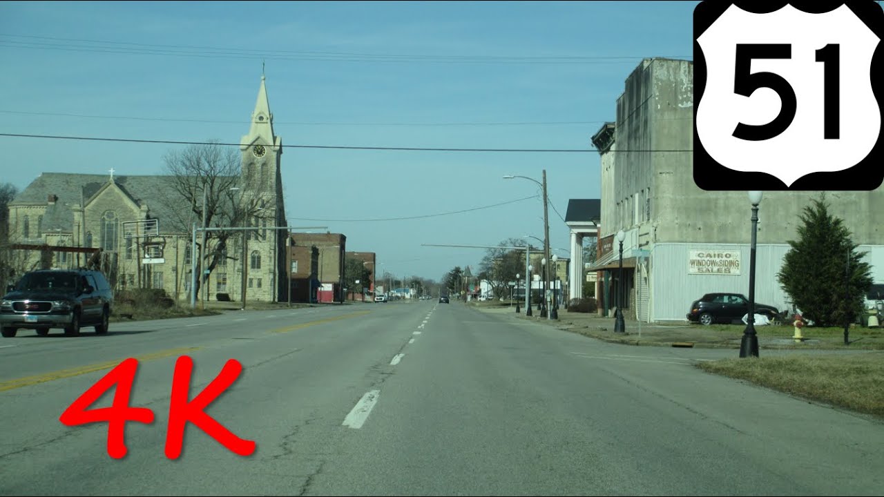 ⁴ᴷ US Route 51 (Cairo, IL) northbound [4K VIDEO]