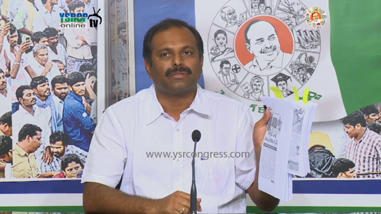 TDP Govt has not answered a single to Our Questions in 3 years : YSRCP MLA G.Srikanth Reddy
