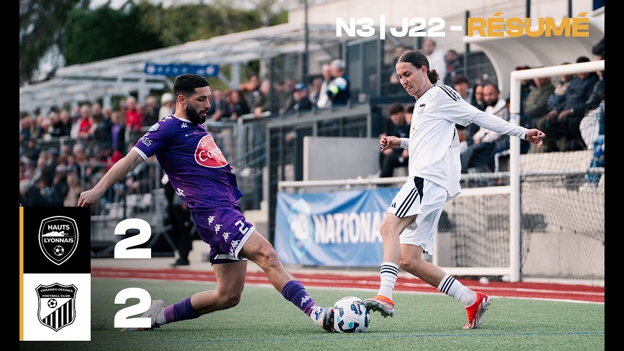 Résumé Hauts Lyonnais - CDFC | 2-2 | National 3, J22