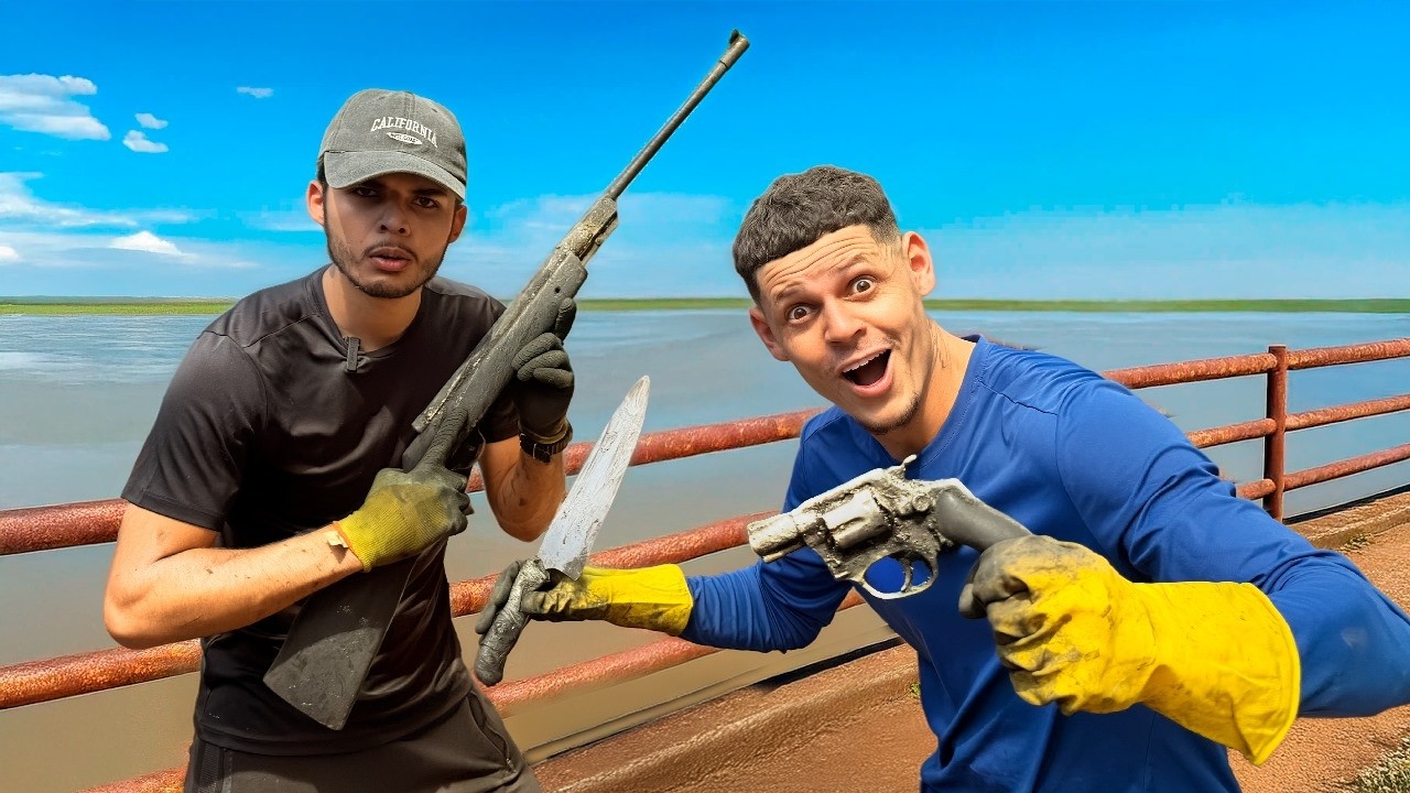 Achei uma ESPINGARDA e um REVOLVER nessa PONTE