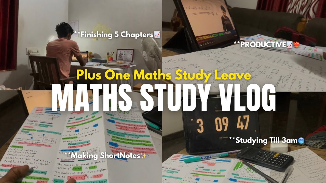Maths Exam Study Leave📈Study Vlog Plus One🙌🏼Short Notes Making🤫Surprise🎁Must Watch | Malayalam 